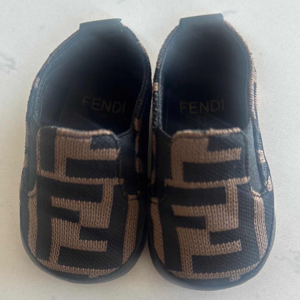 Fendi baby slip on shoes like new